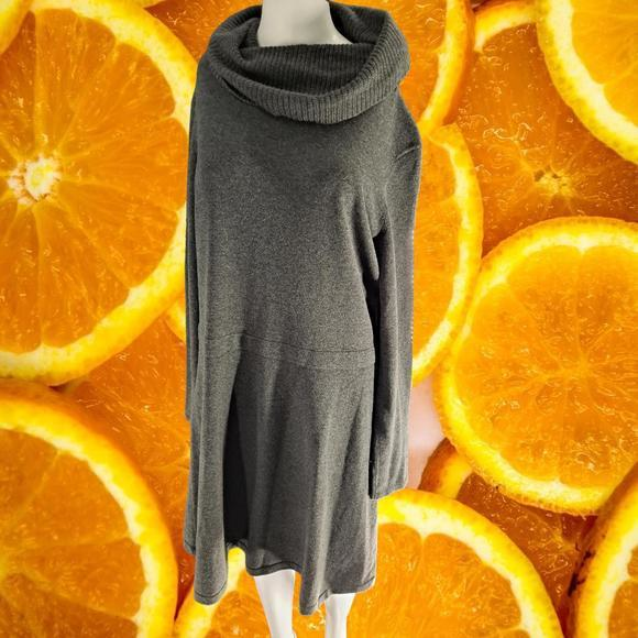 Dresses & Skirts - New Chaps Scoop Neck Gray Sweater Dress Size XL